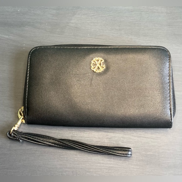 Christian Lacroix Bags Christian Lacroix Black Zip Around Wallet